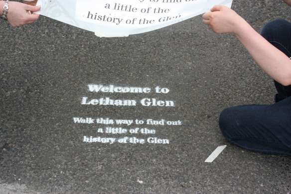 welcome to letham glen! one of our first stencils